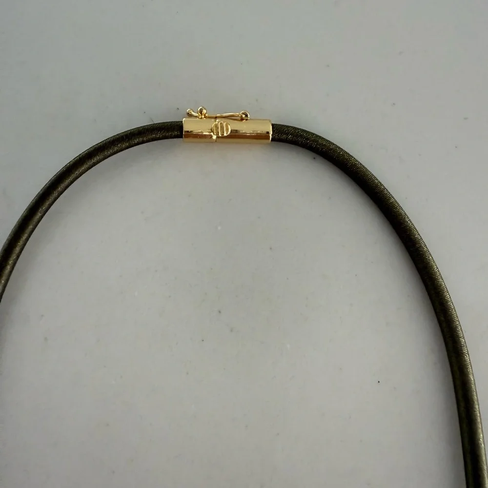 Veronica Beard Gold and Black Pendant Necklace - Picture 3 of 4